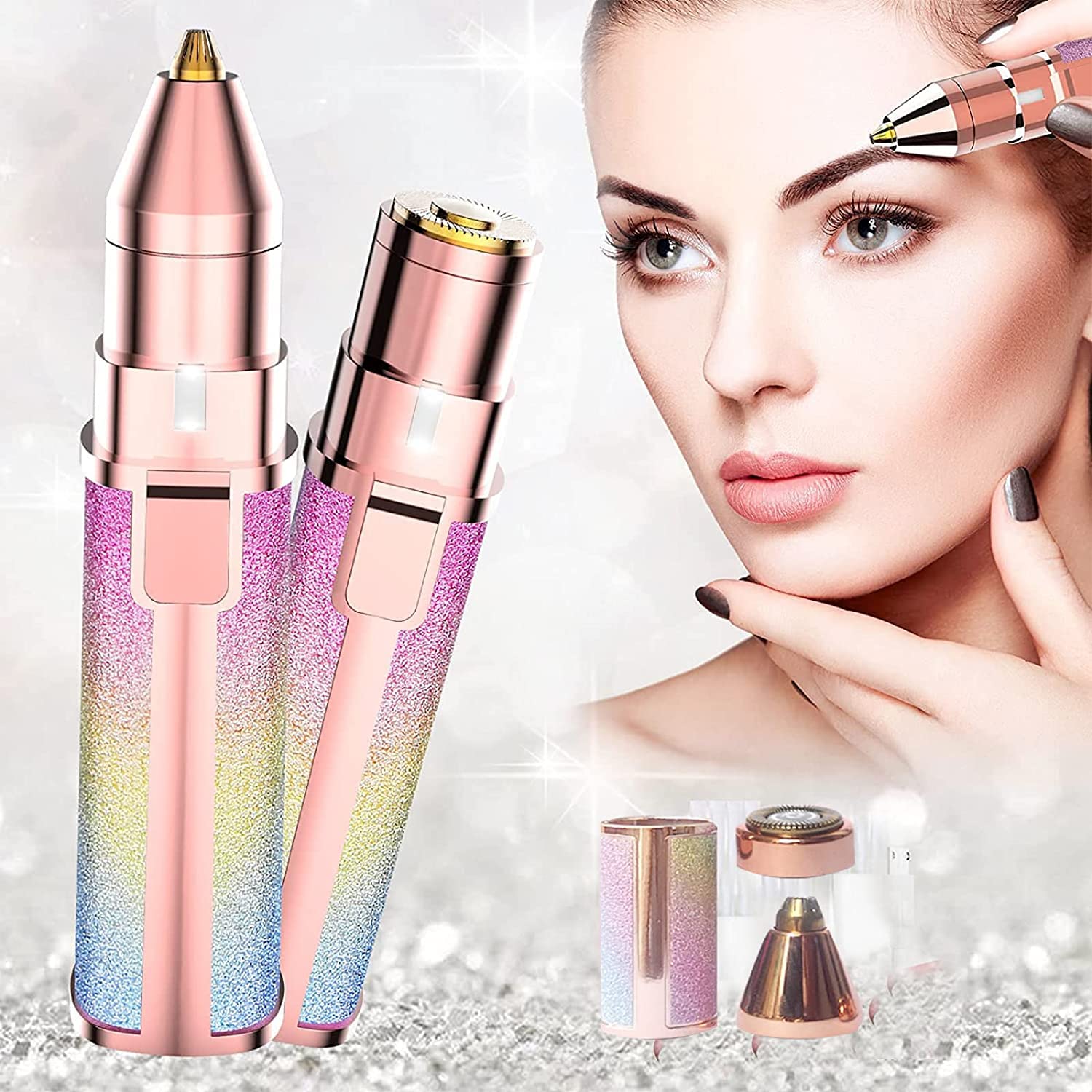 Depilador facial y de cejas 2en1